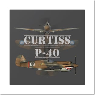 Curtiss P-40c Posters and Art